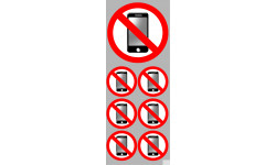 éteindre son smartphone (1fois 10cm - 6fois 5cm) - Sticker/autocollant