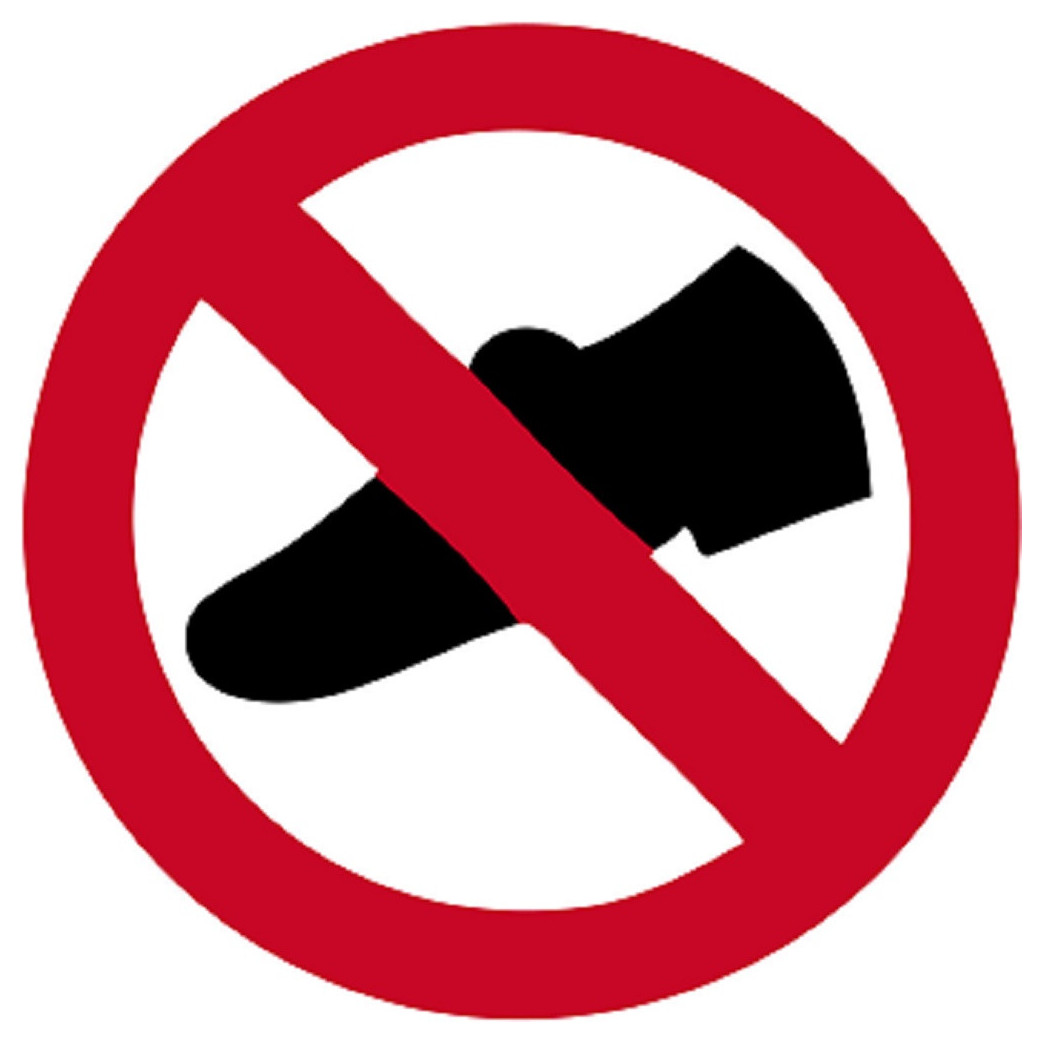 Chaussures interdites - 15cm - Sticker/autocollant