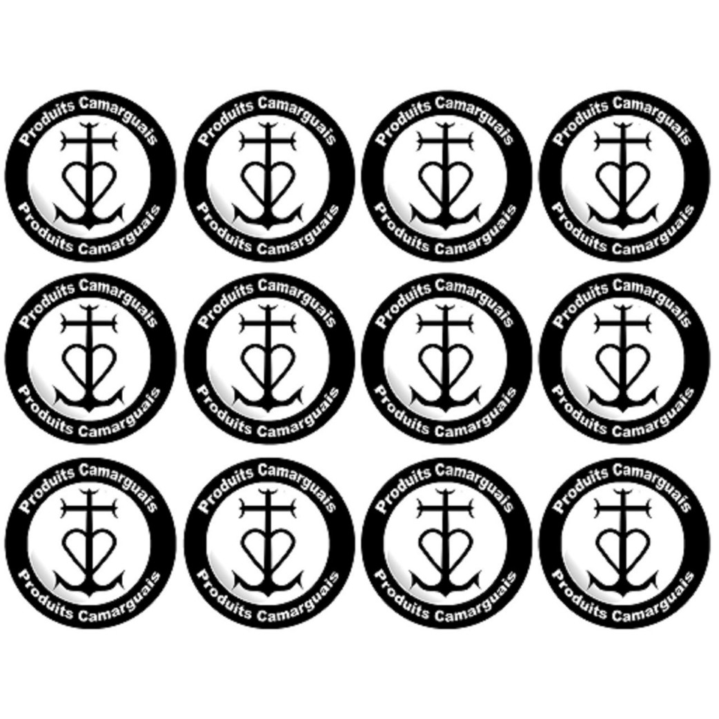 Produits Camarguais - 12fois 5cm - Sticker/autocollant