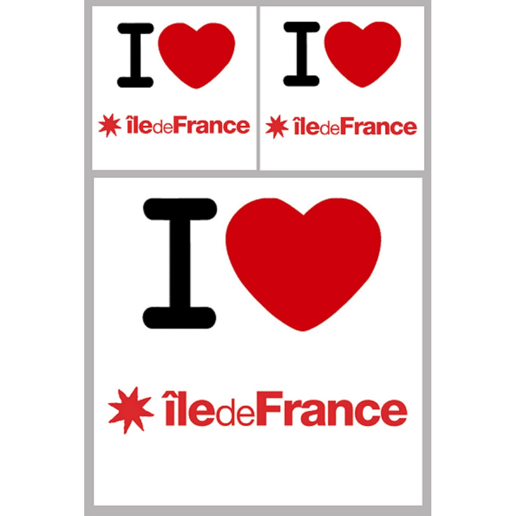 l'île de France (1fois 10cm 2fois 5cm) - Sticker/autocollant
