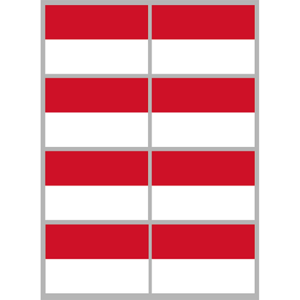 Drapeau Monaco (8 fois 9.5x6.3 cm) - Sticker/autocollant