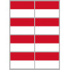 Drapeau Monaco (8 fois 9.5x6.3 cm) - Sticker/autocollant