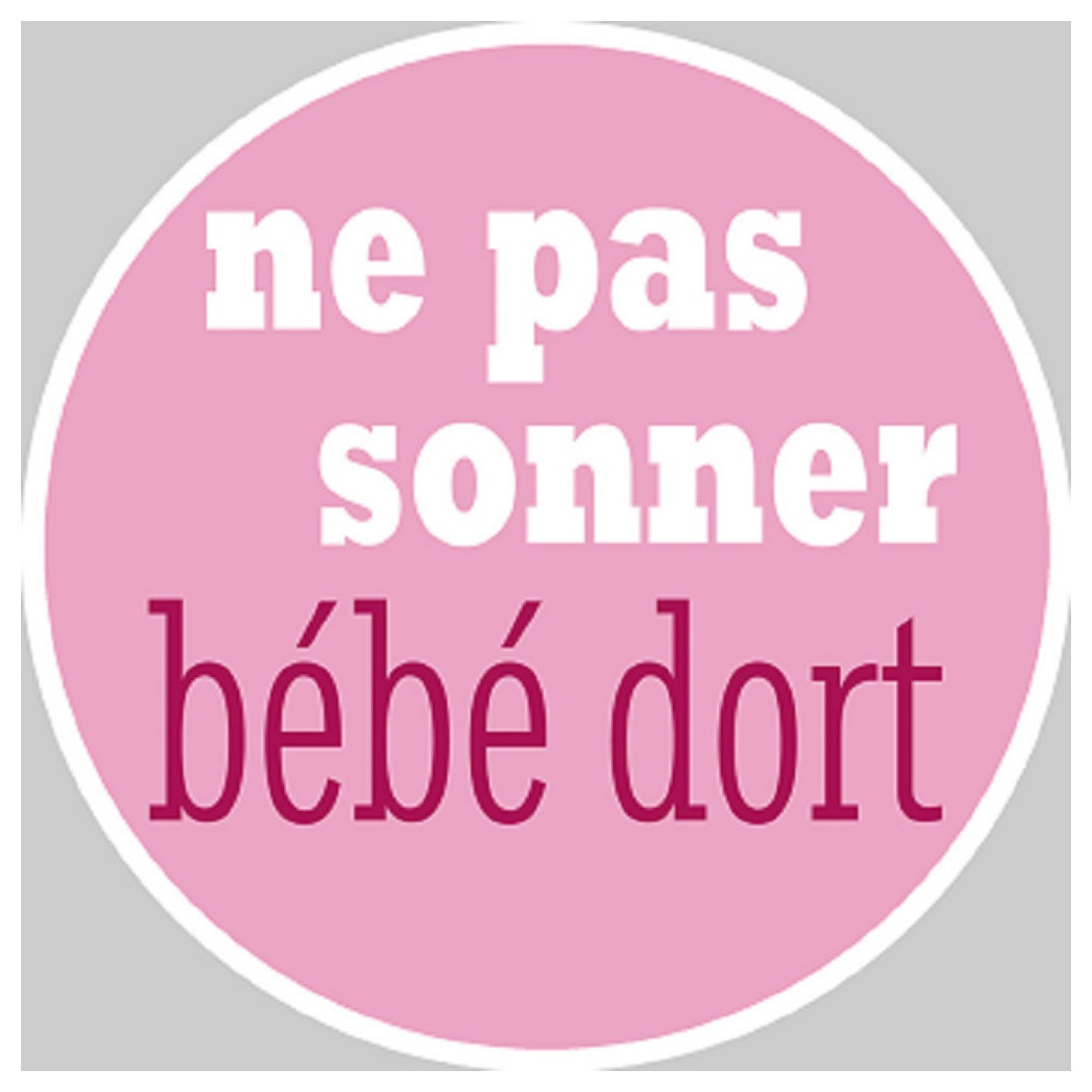 bébé dort fille ne pas sonner -10cm - Sticker/autocollant