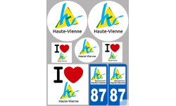 Haute-Vienne (8 autocollants variés) - Sticker/autocollant