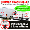 véhicule sous alarme 4 stickers de 5cm - Sticker/autocollant