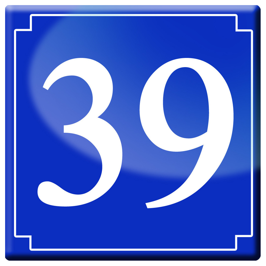 numéro de rue 39 (classique 10x10cm) - Sticker/autocollant