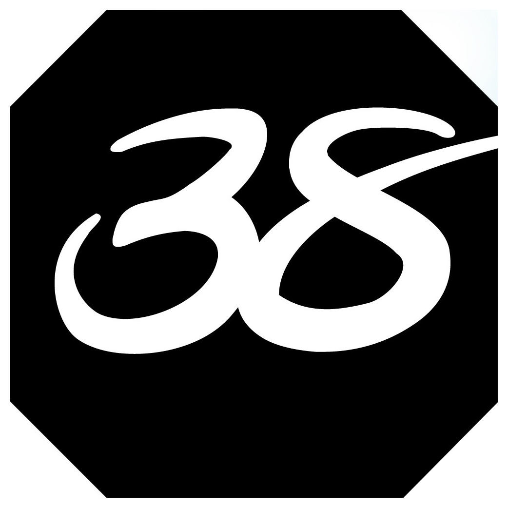 numéro de boite aux lettres 38 (architecte 10x10cm) - Sticker/autocollant