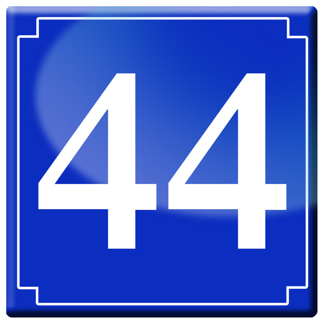 numéro de rue 44 (classique 10x10cm) - Sticker/autocollant