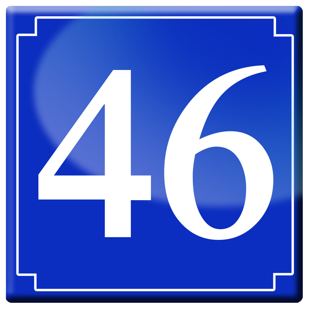 numéro de rue 46 (classique 10x10cm) - Sticker/autocollant