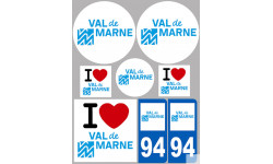 Val de Marne (8 autocollants variés) - Sticker/autocollant