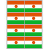 Drapeau Niger (8 fois 9.5x6.3cm) - Sticker/autocollant