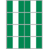 Drapeau Nigeria (8 fois 9.5x6.3cm) - Sticker/autocollant