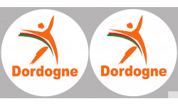 Département 24 Dordogne (2 fois 10cm) - Sticker/autocollant