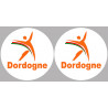 Département 24 Dordogne (2 fois 10cm) - Sticker/autocollant