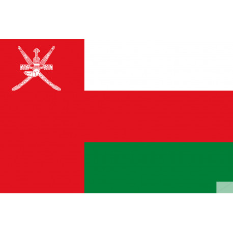 Drapeau Oman (5x3.3cm) - Sticker/autocollant Drapeau Oman (5x3.3cm) - Sticker/autocollant