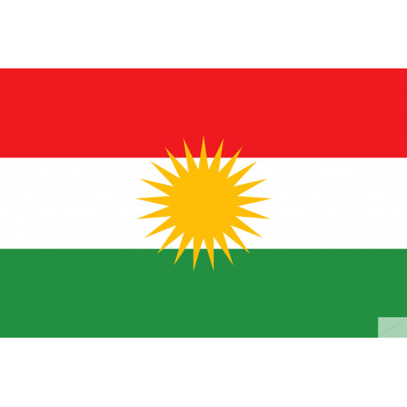 Drapeau Kurdistan (19.5x13cm) - Sticker/autocollant Drapeau Kurdistan (19.5x13cm) - Sticker/autocollant