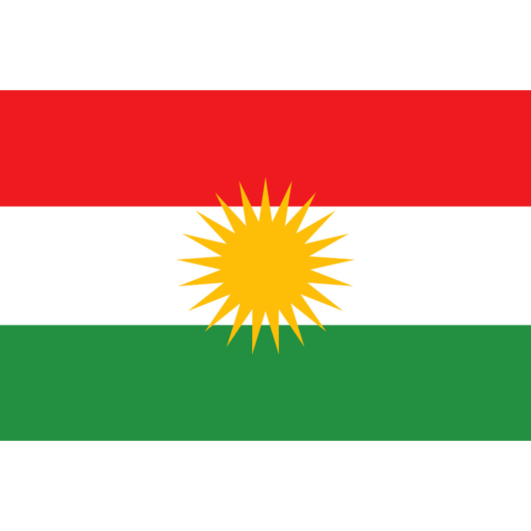 Drapeau Kurdistan (5x3.3cm) - Sticker/autocollant