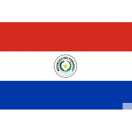 Drapeau Paraguay (15x10cm) - Sticker/autocollant Drapeau Paraguay (15x10cm) - Sticker/autocollant