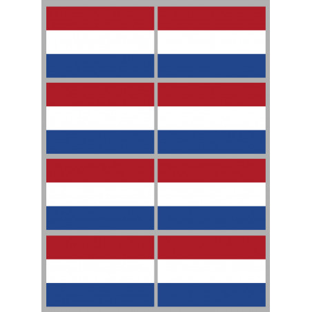 Drapeau Pays-Bas (8 fois 9.5x6.3cm) - Sticker/autocollant