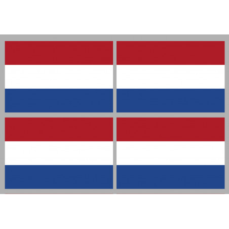 Drapeau Pays-Bas (4 fois 9.5x6.3cm) - Sticker/autocollant