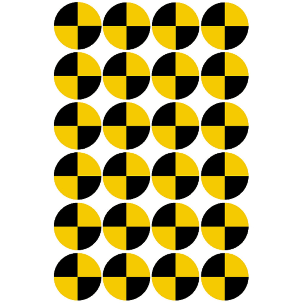 CRASH TEST - 24 stickers de 5cm - Sticker/autocollant
