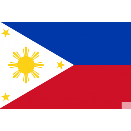 Drapeau Philippines (15x10cm) - Sticker/autocollant Drapeau Philippines (15x10cm) - Sticker/autocollant