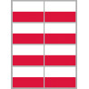Drapeau Pologne (8 fois 9.5x6.3cm) - Sticker/autocollant