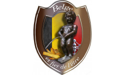 Belge et fier de l'être (15x11.8cm) - sticker/autocollant