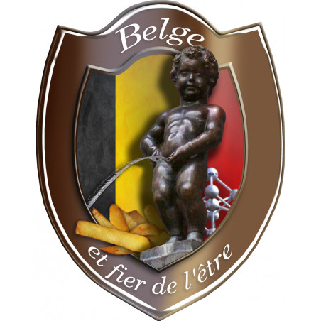 Belge et fier de l'être (20x15.5cm) - sticker/autocollant