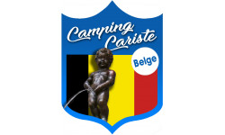 Campingcariste Belge (10x7.5cm) - sticker/autocollant