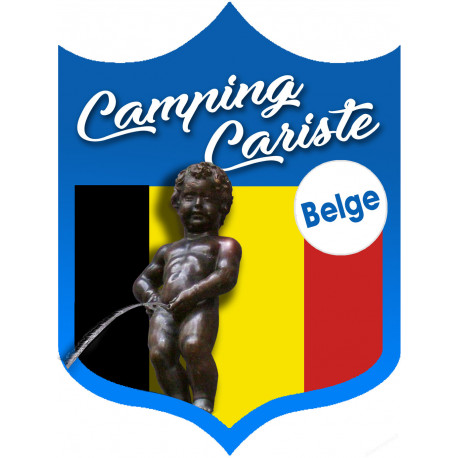 Campingcariste Belge (10x7.5cm) - sticker/autocollant