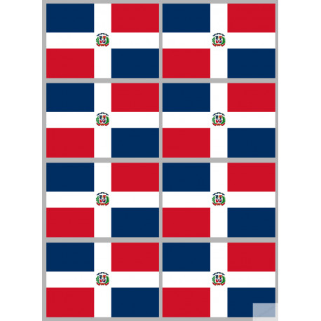 Drapeau République dominicaine (8 fois 9.5x6.3cm) - Sticker/autocollant Drapeau République dominicaine (8 fois 9.5x6.3cm) - Sticker/autocollant