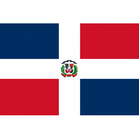 Drapeau République dominicaine (5x3.3cm) - Sticker/autocollant