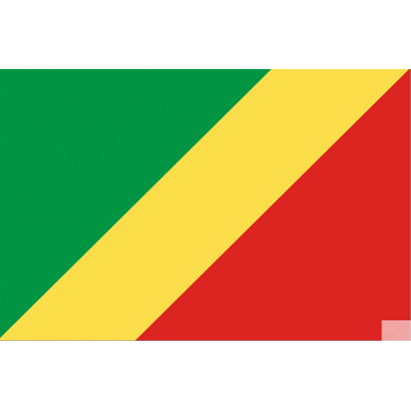 Drapeau République du Congo (19.5x13cm) - Sticker/autocollant Drapeau République du Congo (19.5x13cm) - Sticker/autocollant