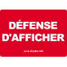 Défense d'afficher (10.5x14.5cm) - Sticker/autocollant