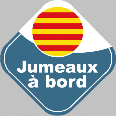 Bébé à bord jumeaux catalans - 15cm - Sticker/autocollant