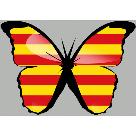 Effet papillon Catalan (15x10.5cm) - Sticker/autocollant