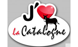 j'aime la Catalogne - 15x11cm - Sticker/autocollant