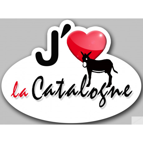 j'aime la Catalogne - 15x11cm - Sticker/autocollant