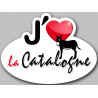 j'aime la Catalogne - 15x11cm - Sticker/autocollant