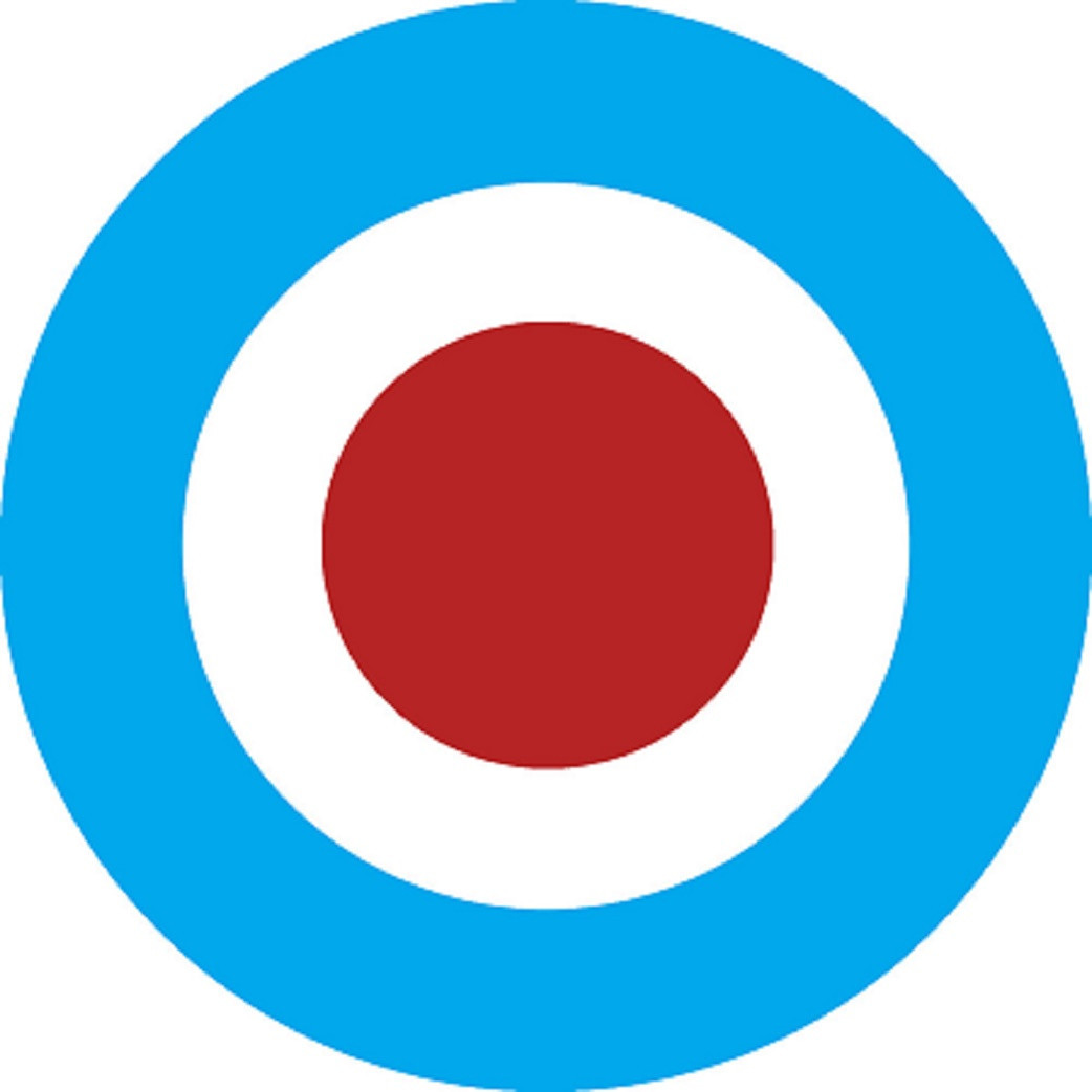 drapeau aviation anglaise - 20cm - Sticker/autocollant