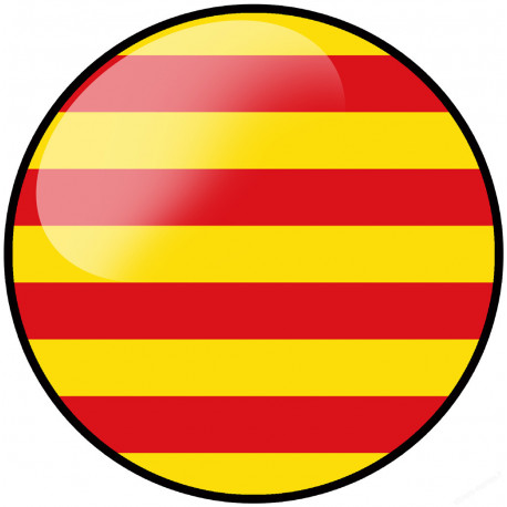 Catalan rond - 15cm - Sticker/autocollant