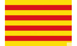 Drapeau Catalan (5x3.3cm) - Sticker/autocollant