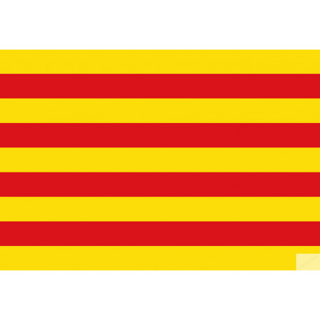 Drapeau Catalan (5x3.3cm) - Sticker/autocollant