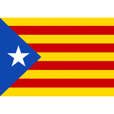Drapeau Catalan étoilé (19.5x13cm) - Sticker/autocollant