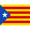 Drapeau Catalan étoilé (15x10cm) - Sticker/autocollant