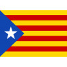 Drapeau Catalan étoilé (5x3.3cm) - Sticker/autocollant