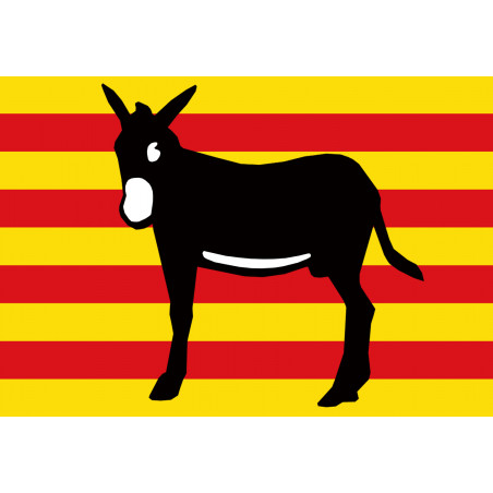 Drapeau âne Catalan (19.5x13cm) - Sticker/autocollant