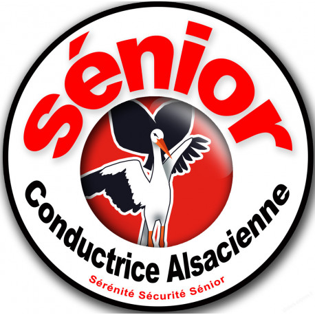 Conductrice Sénior Alsacienne (15x15cm) - Sticker/autocollant