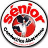 Conductrice Sénior Alsacienne (15x15cm) - Sticker/autocollant
